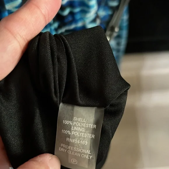 Calvin Klein chiffon sleeveless fit and flare dress - Picture 6 of 6